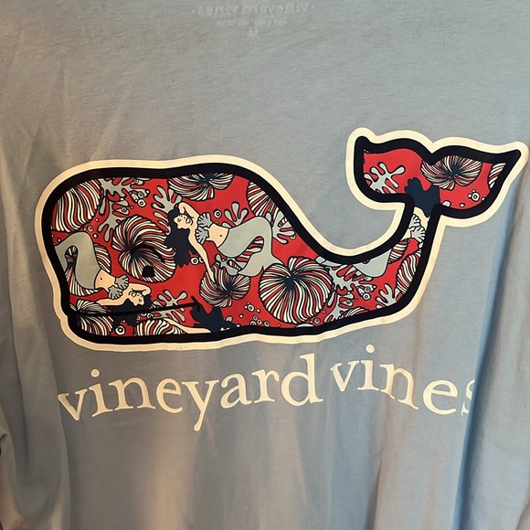 Vineyard Vines Mermaid Whale Long Sleeve Shirt - Picture 2 of 6